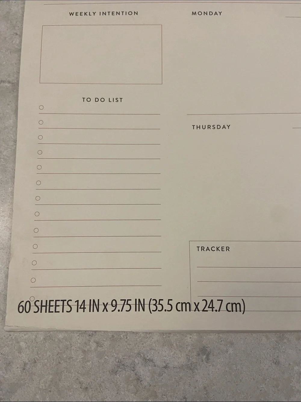 'Work Smarter' Beige & Brown w/ Gold Brads, Undated Desk Pad-Calendar. New